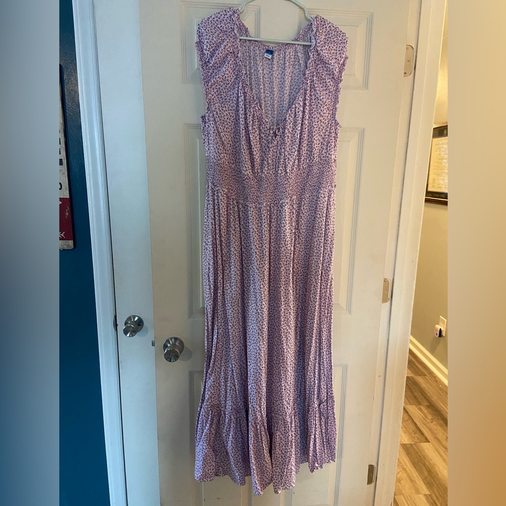 Floral maxi peasant dress
